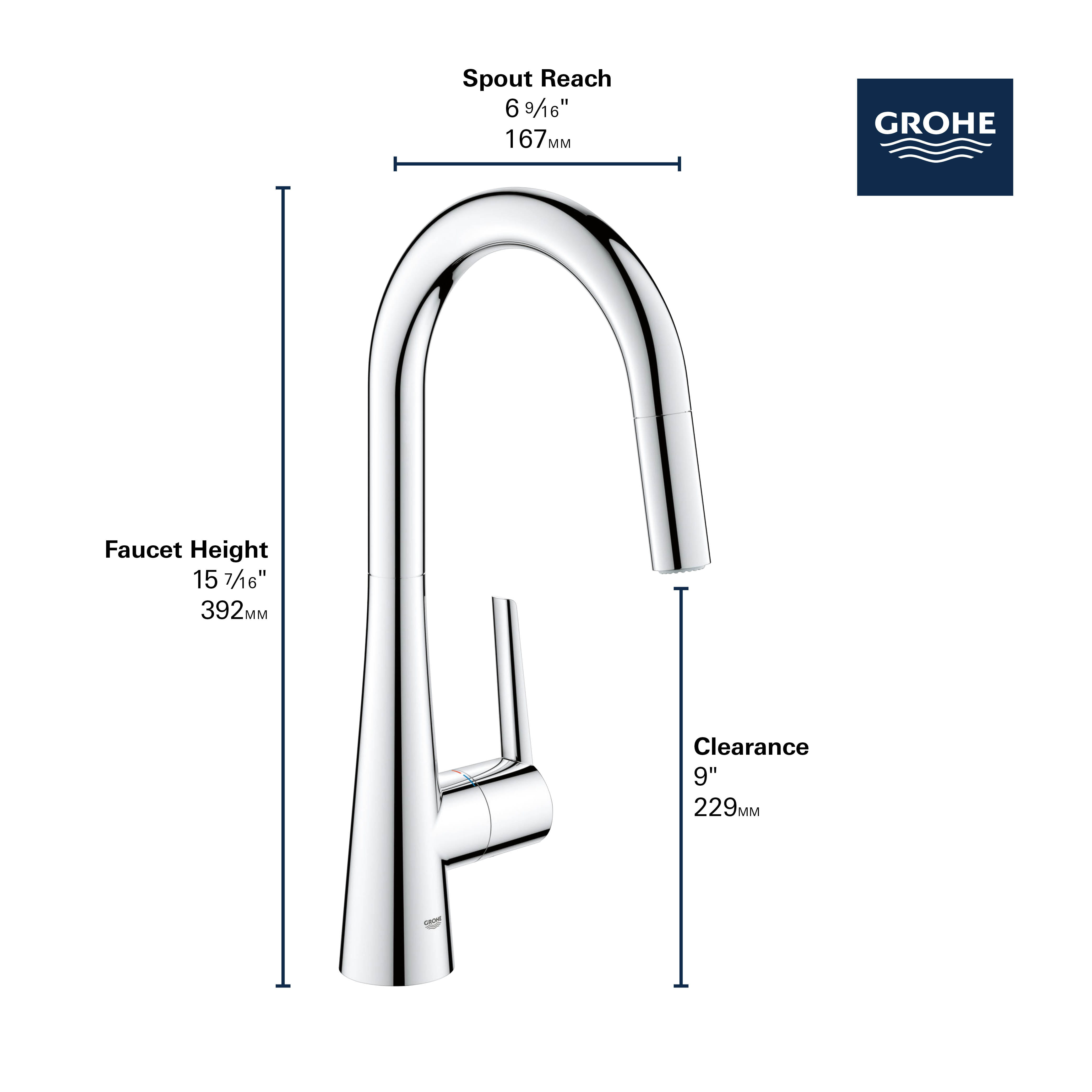 Single-Handle Pull Down Dual Spray Prep Faucet 1.75 GPM